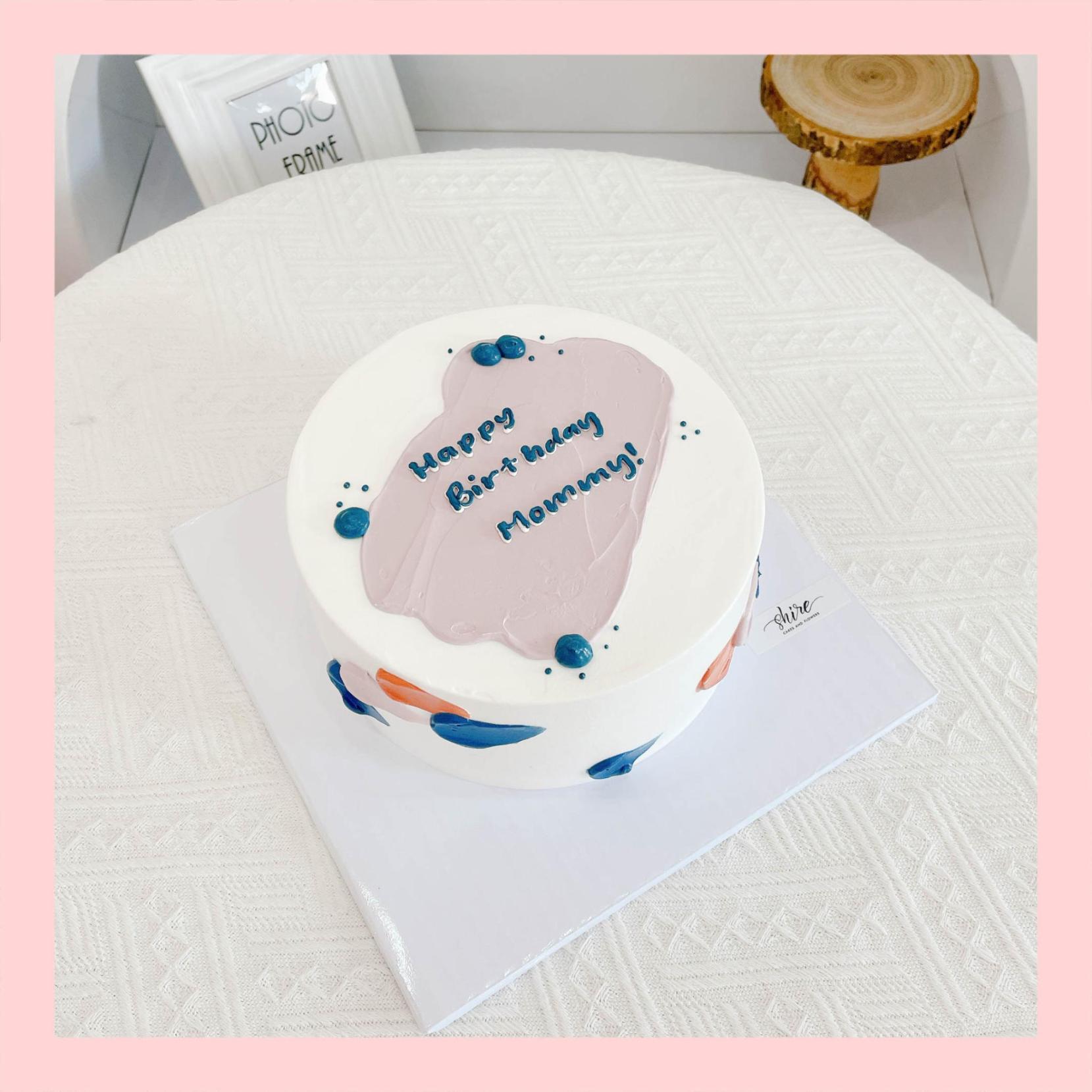 Bánh kem vẽ màu pastel style Hàn - Bánh kem sinh nhật