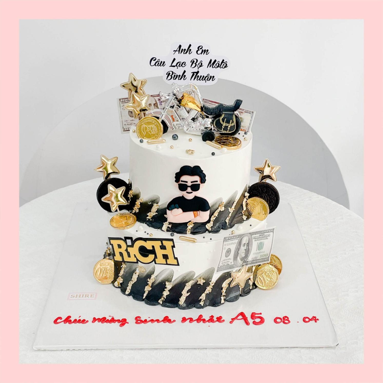 Bánh kem hai tầng cho nam/cho sếp - Bánh kem sinh nhật cho nam