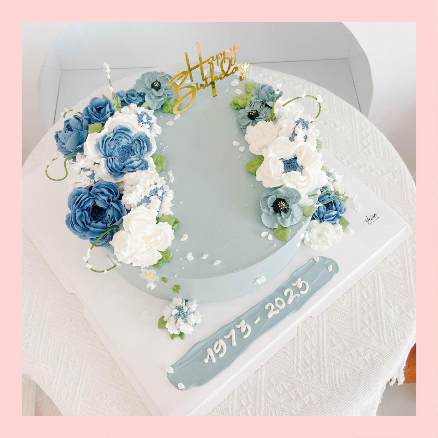 Bánh kem 1 tầng theo logo doanh nghiệp/công ty