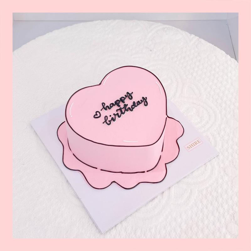 Bánh kem tone hồng đen - Bánh kem sinh nhật