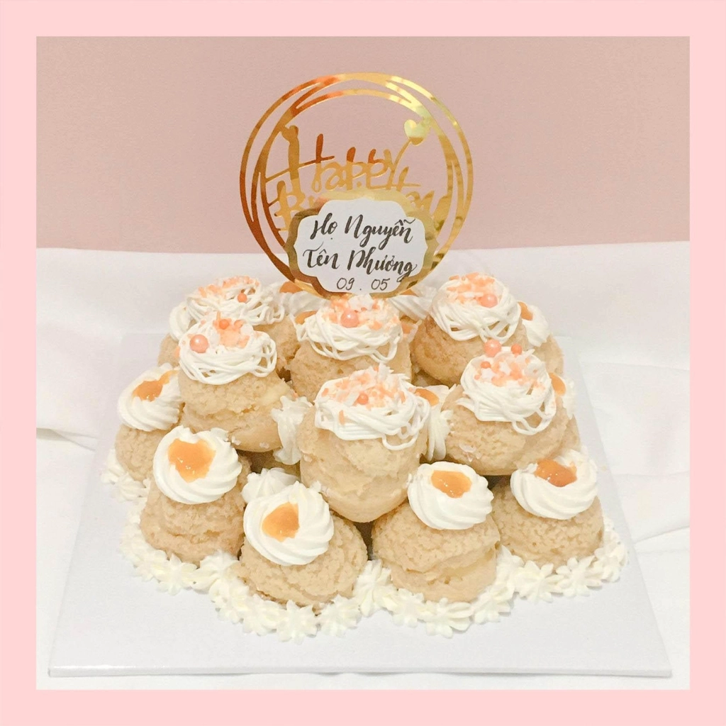 Su kem giòn sinh nhật đơn giản - Choux creme