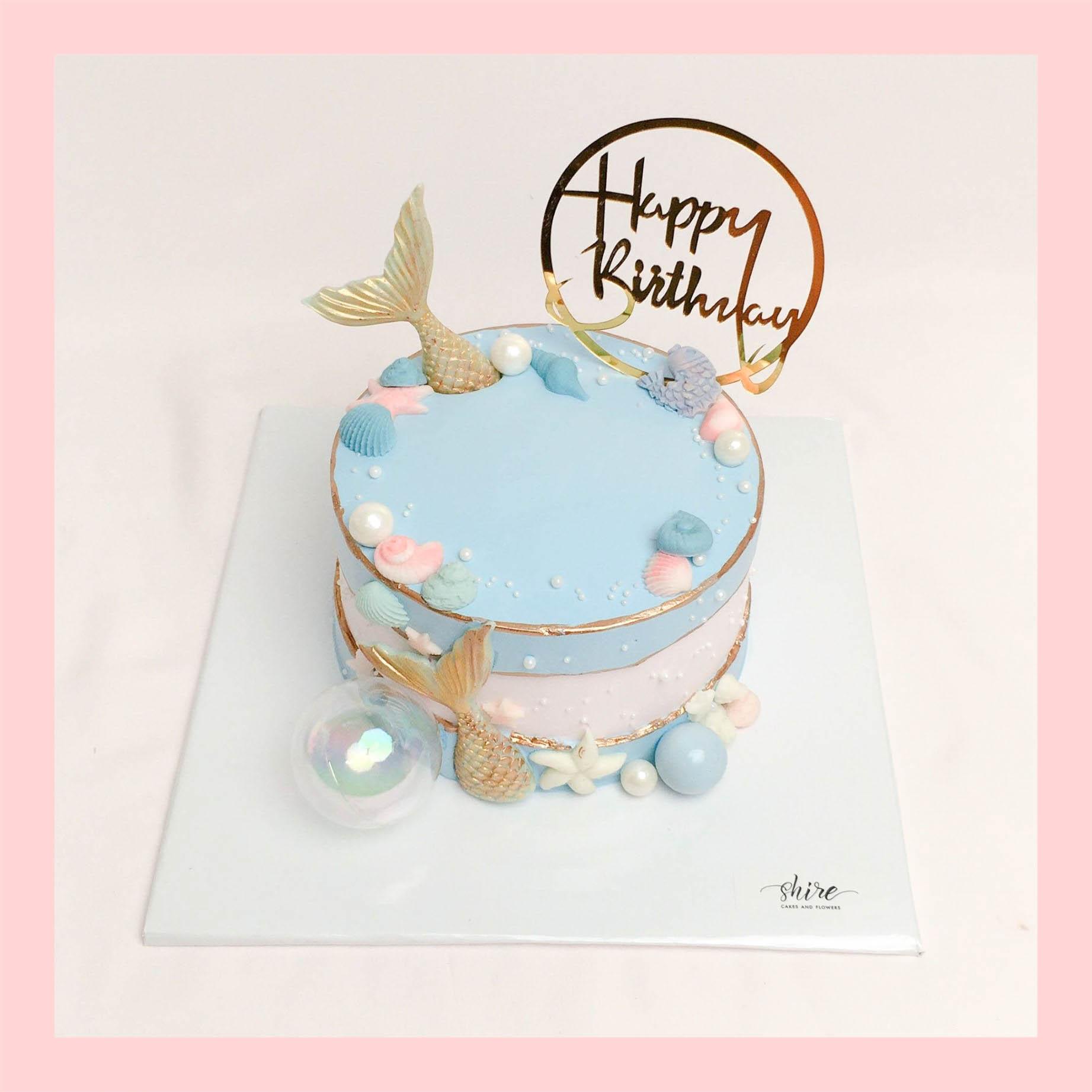 Bánh mini trang trí đồ chơi thú cute cho bé gái  - Bánh kem bơ mini 10-12cm