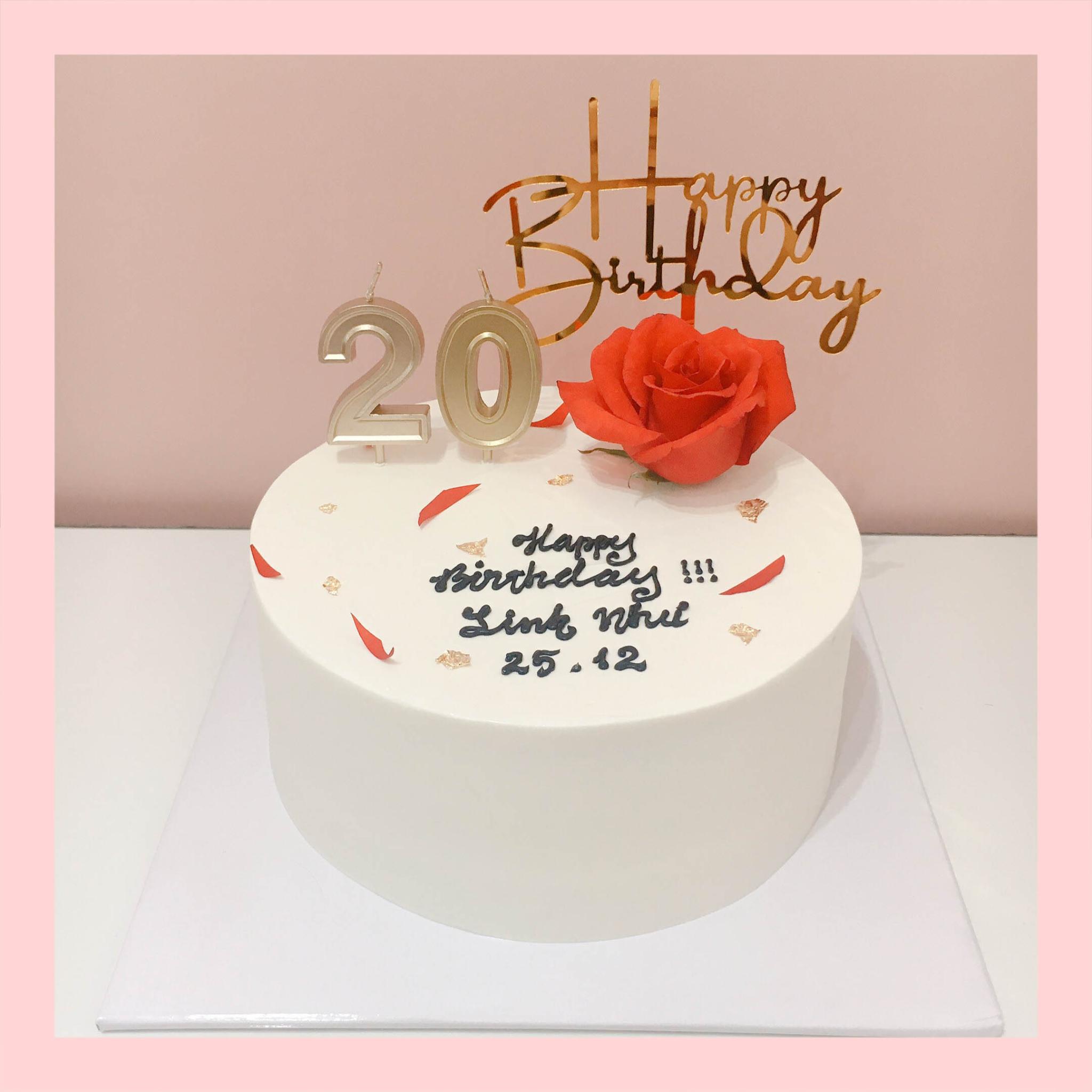 Bánh kem trang trí hoa tươi - Bánh kem sinh nhật cho nữ