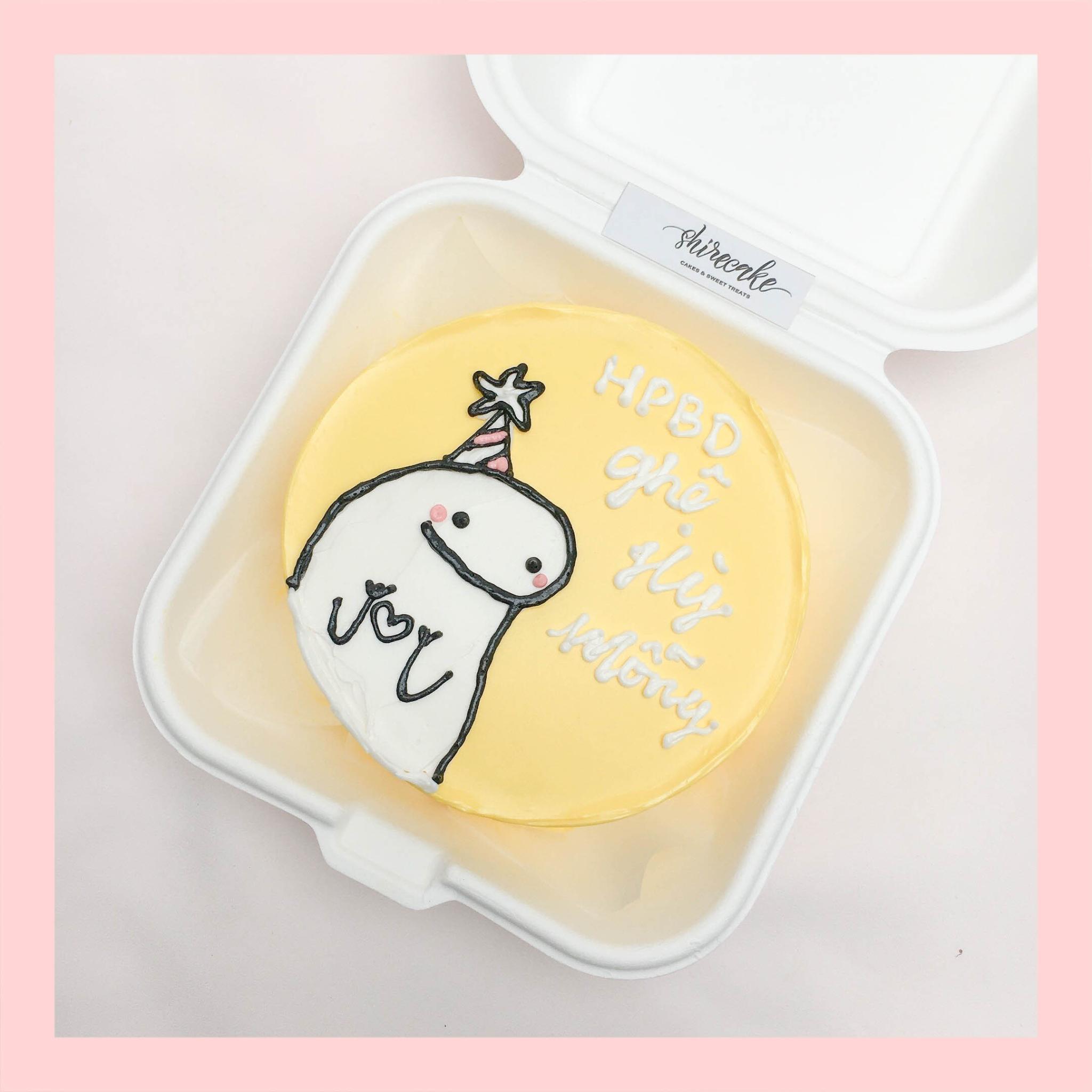 Mini Bento vẽ hình ngộ nghĩnh - Bánh kem bơ mini hộp bã mía