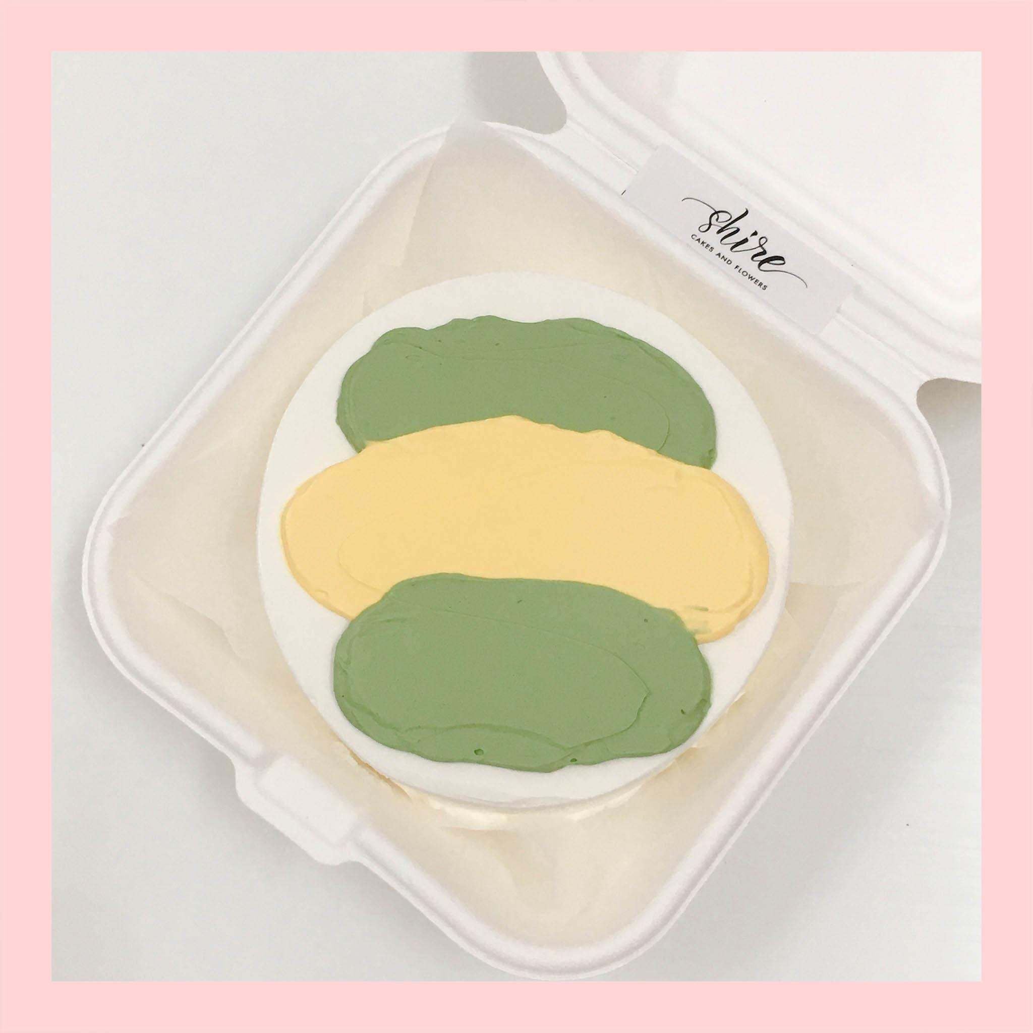 Mini Bento tone màu mix - Bánh kem bơ mini hộp bã mía