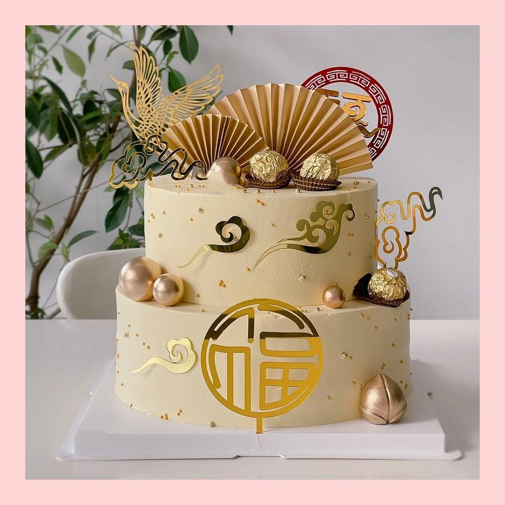 Bánh kem mừng thọ hiện đại