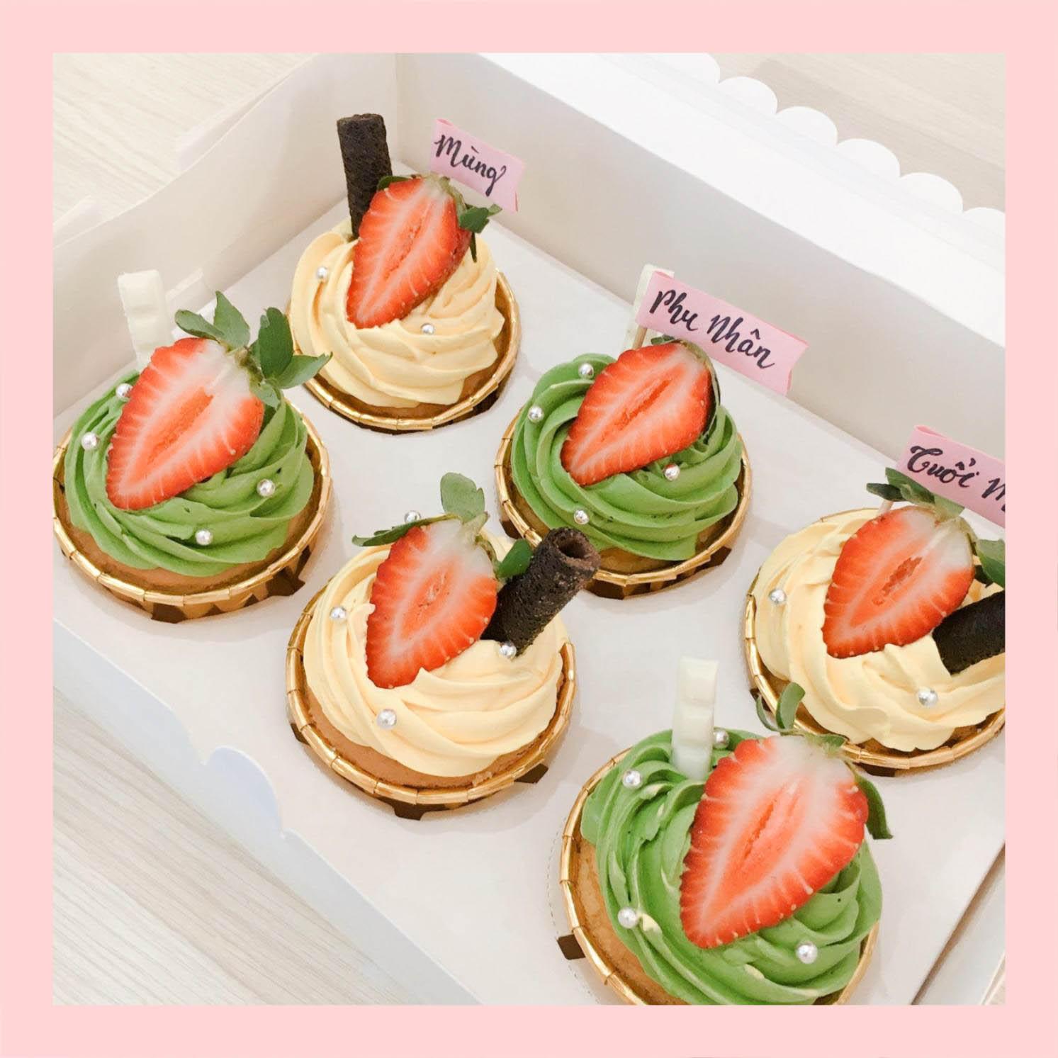 Set cupcake trái cây - Bánh sinh nhật dạng cupcake ổ