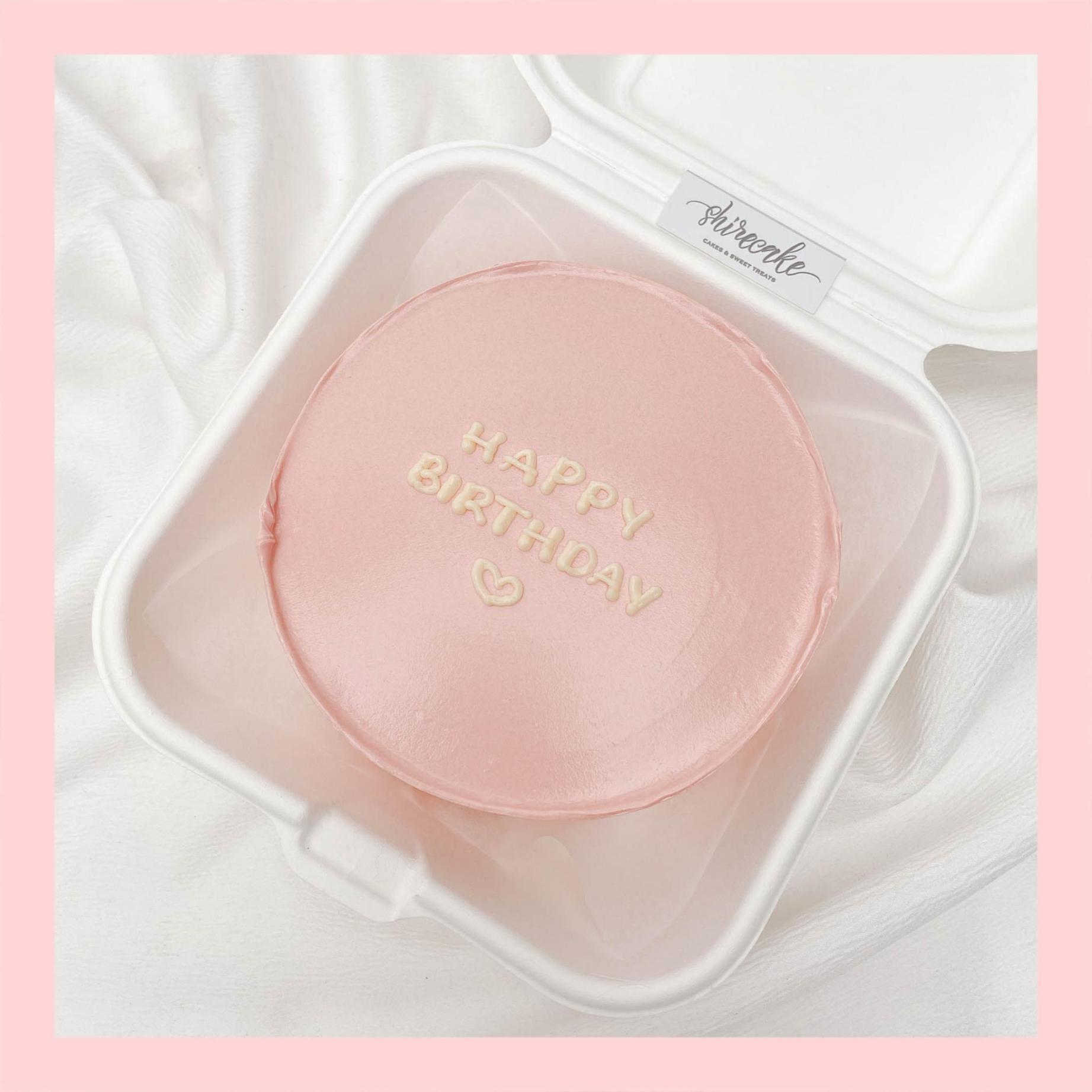 Mini Bento tone màu hồng - Bánh kem bơ mini hộp bã mía