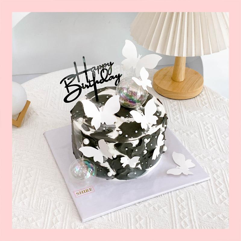 Bánh kem trang trí bướm - Bánh kem sinh nhật cho nữ