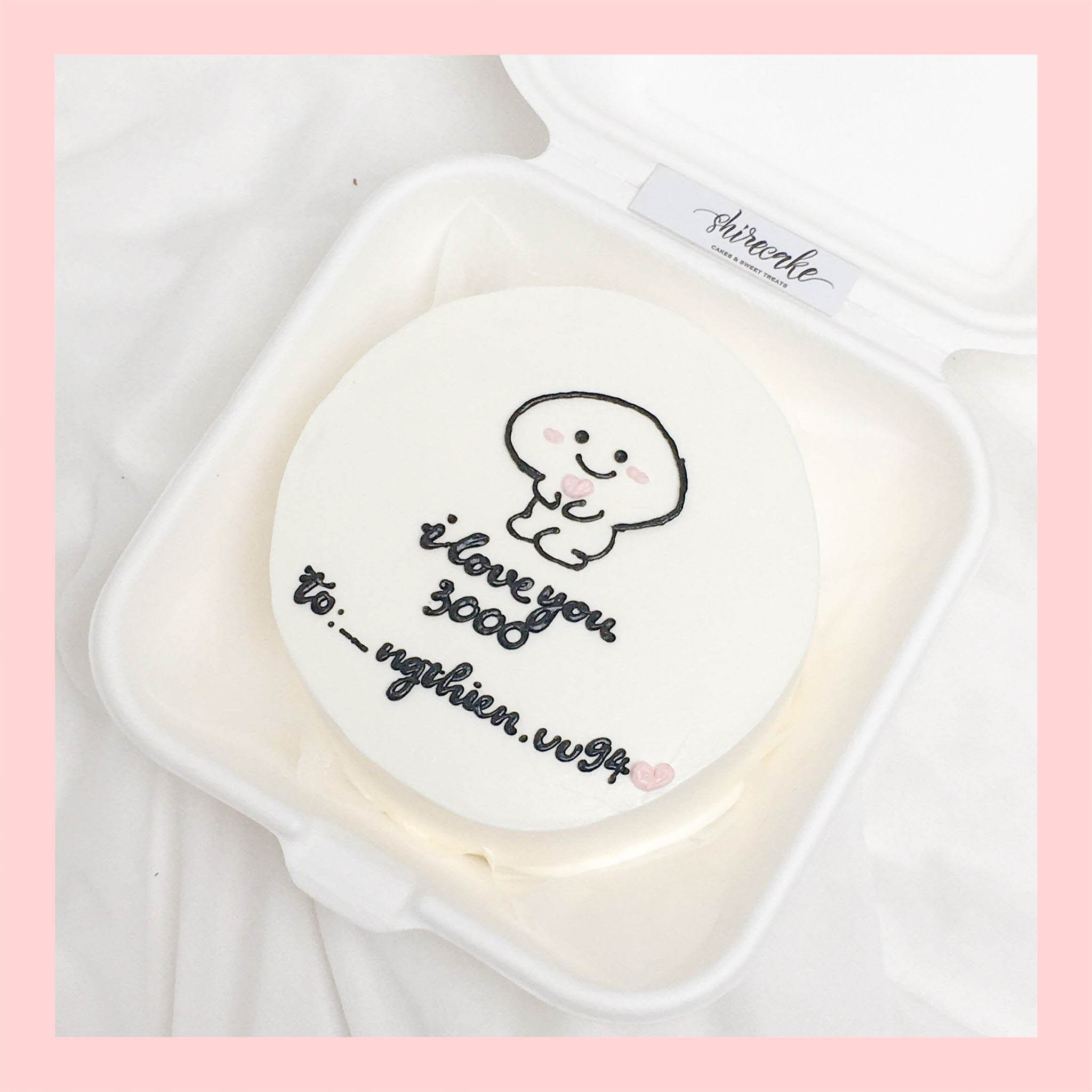 Mini Bento vẽ hình ngộ nghĩnh - Bánh kem bơ mini hộp bã mía