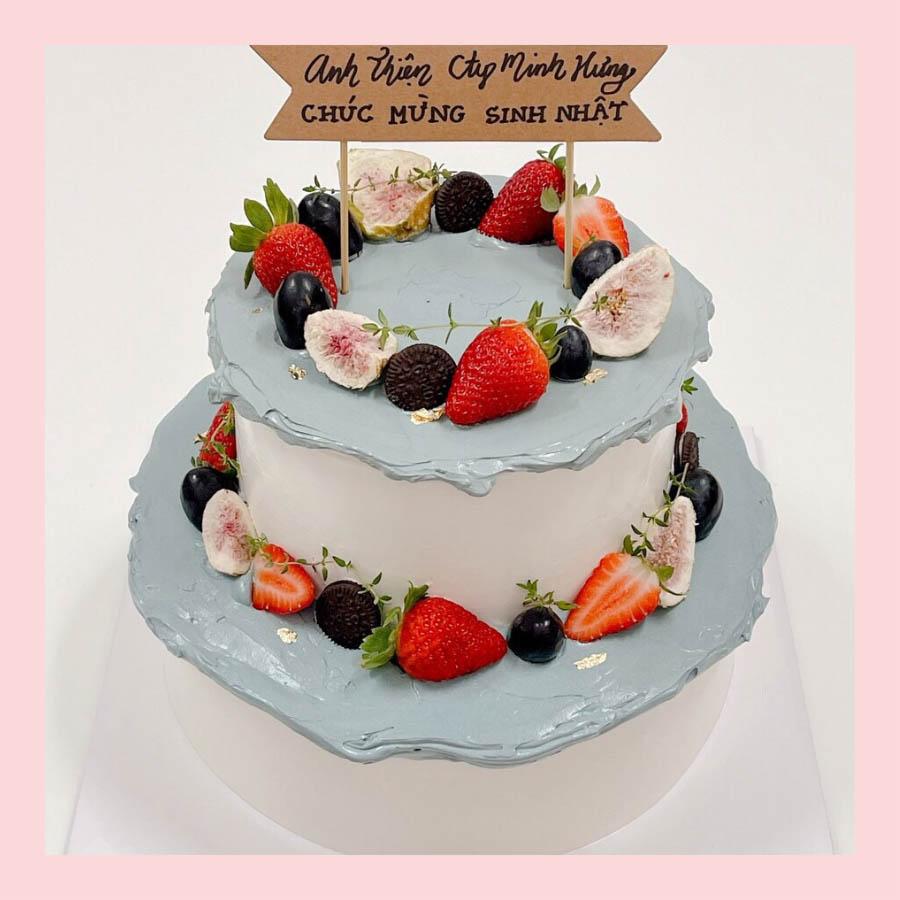 Bánh kem hai tầng cho nam/cho sếp - Bánh kem sinh nhật cho nam