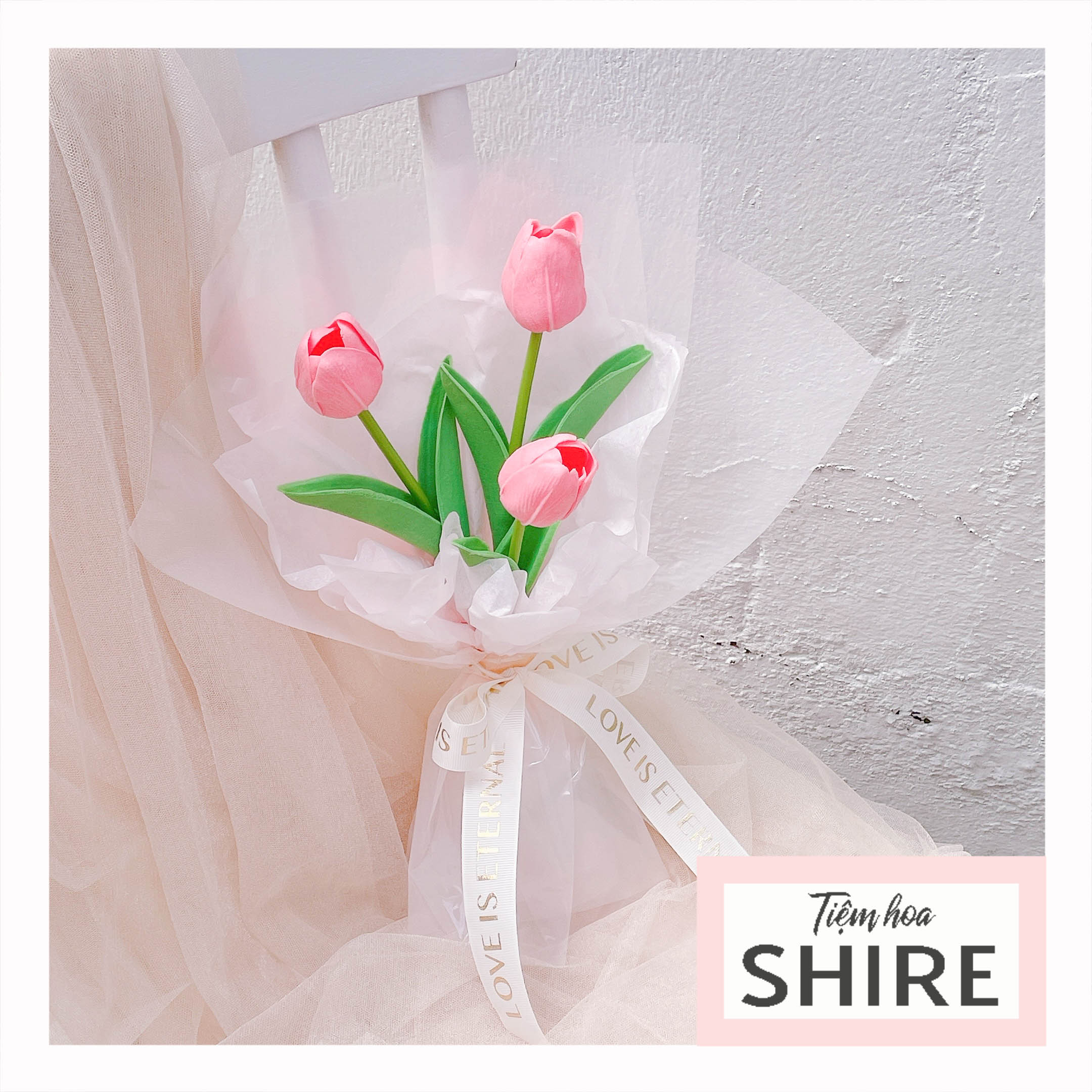 Hoa tulip PU dạng bó