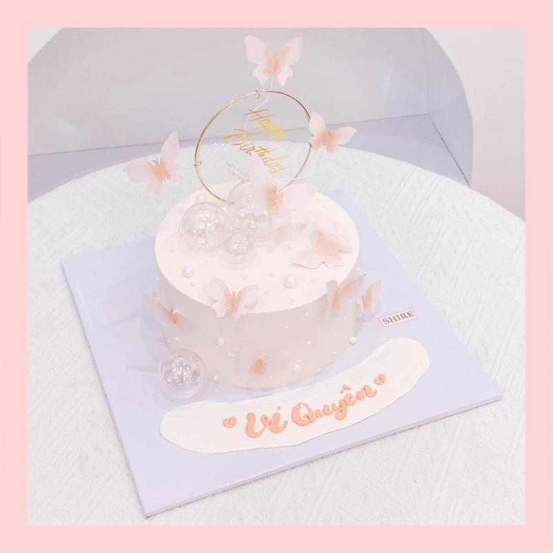 Bánh kem trang trí bướm - Bánh kem sinh nhật cho nữ