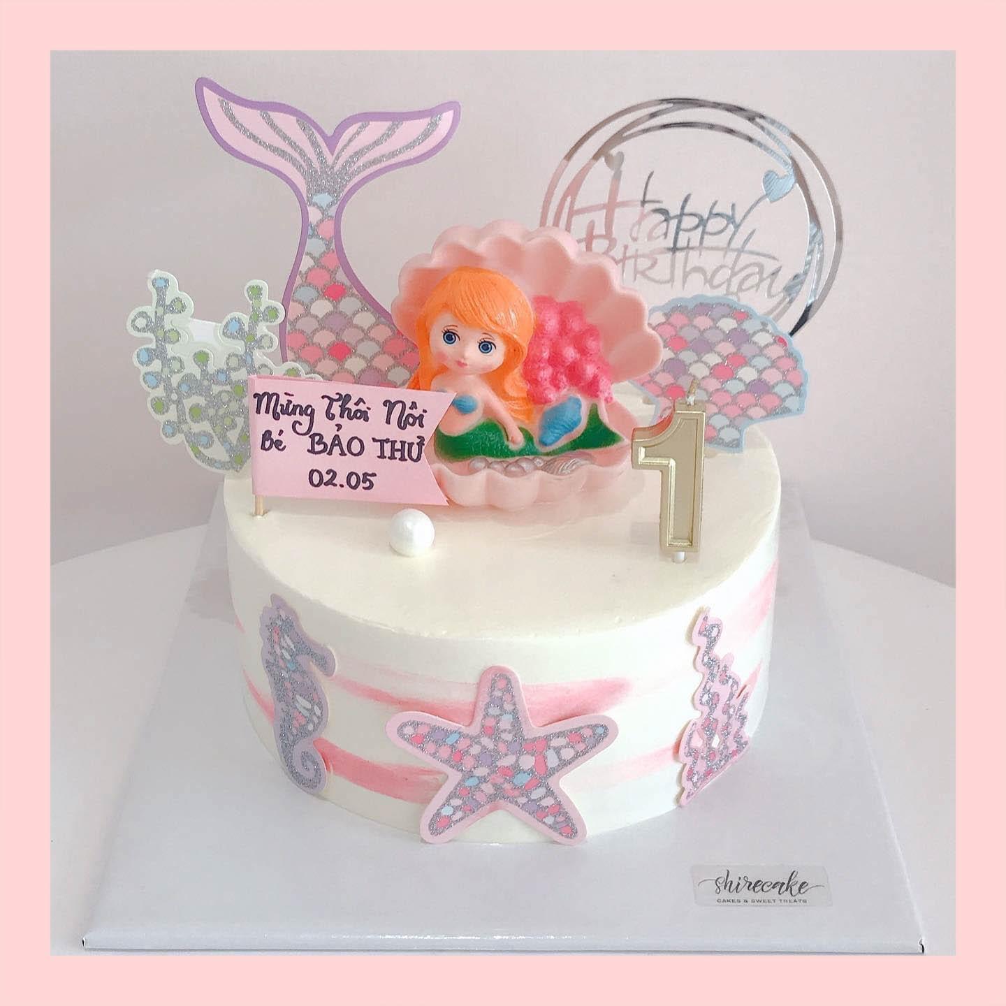 Bánh kem nàng tiên cá Ariel - Bánh sinh nhật công chúa Disney