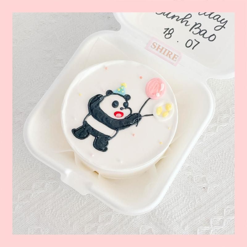 Mini Bento hình gấu dễ thương - Bánh kem bơ mini hộp bã mía