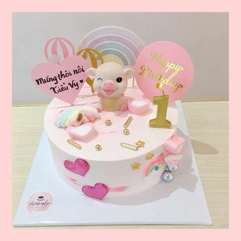 Bánh kem tuổi hợi/con heo - Bánh sinh nhật trẻ em