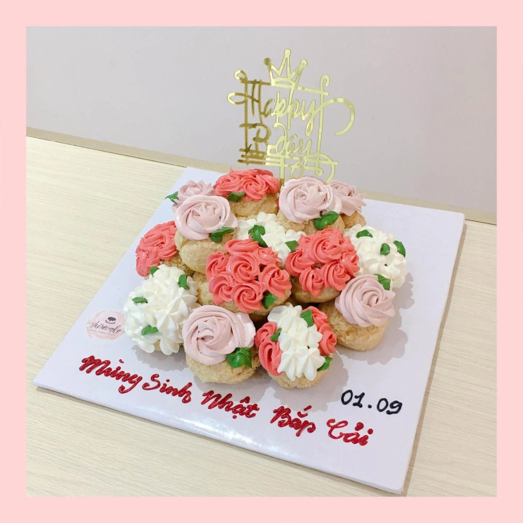 Su kem giòn sinh nhật đơn giản - Choux creme