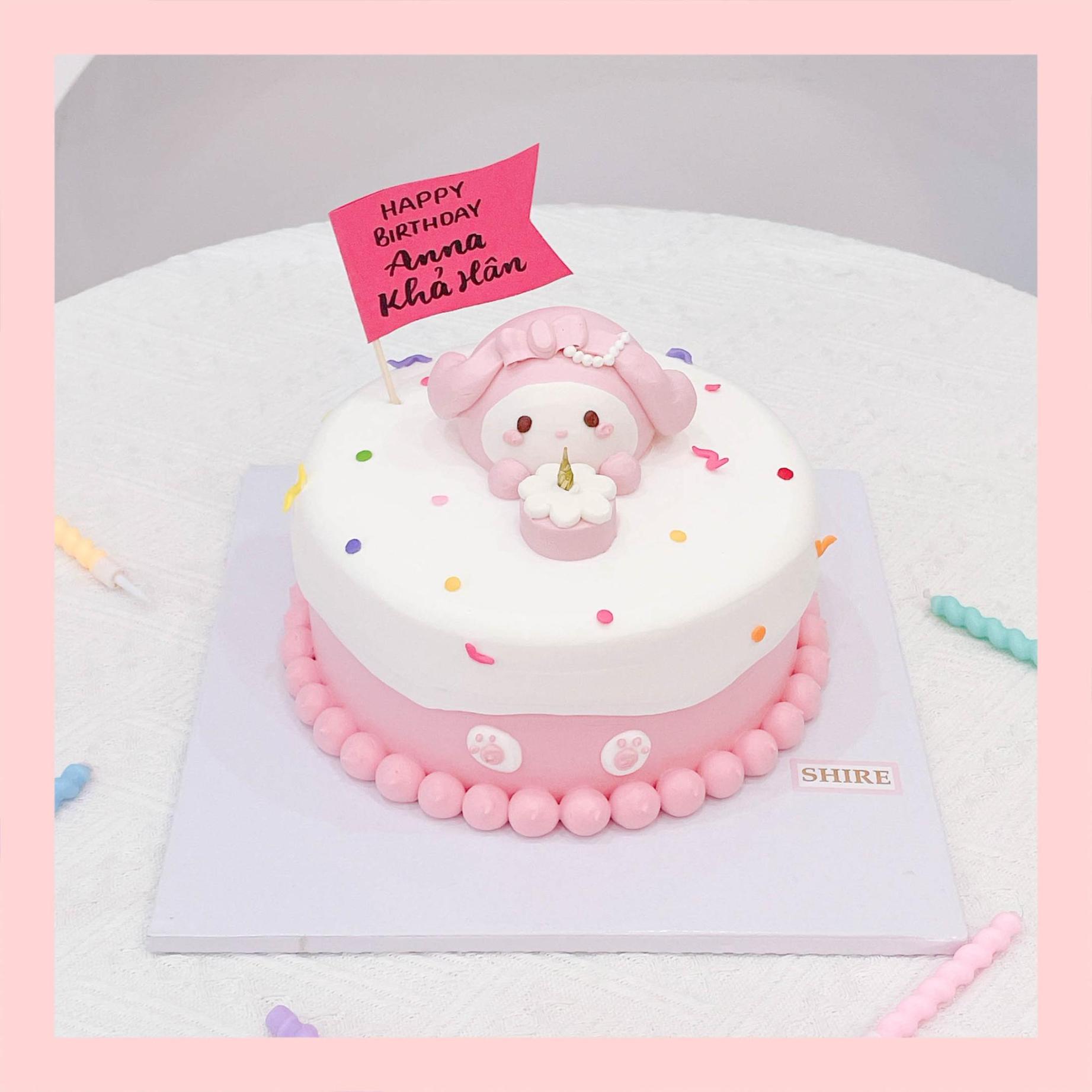 Bánh kem chủ đề nhân vật hoạt hình Sanrio/Labubu/Capybara/Crybaby dễ thương - Bánh sinh nhật trẻ em