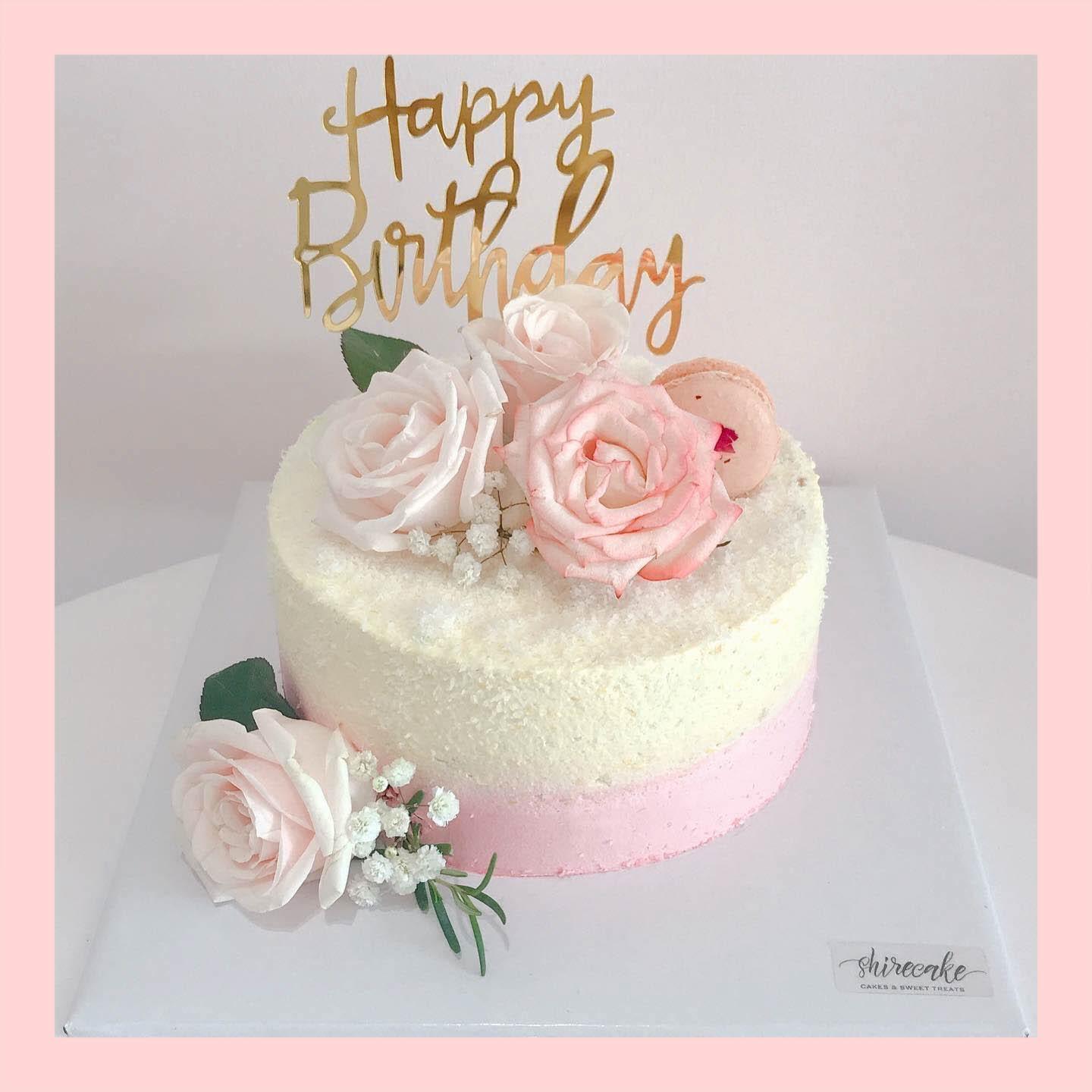 Bánh kem trang trí hoa tươi - Bánh kem sinh nhật cho nữ