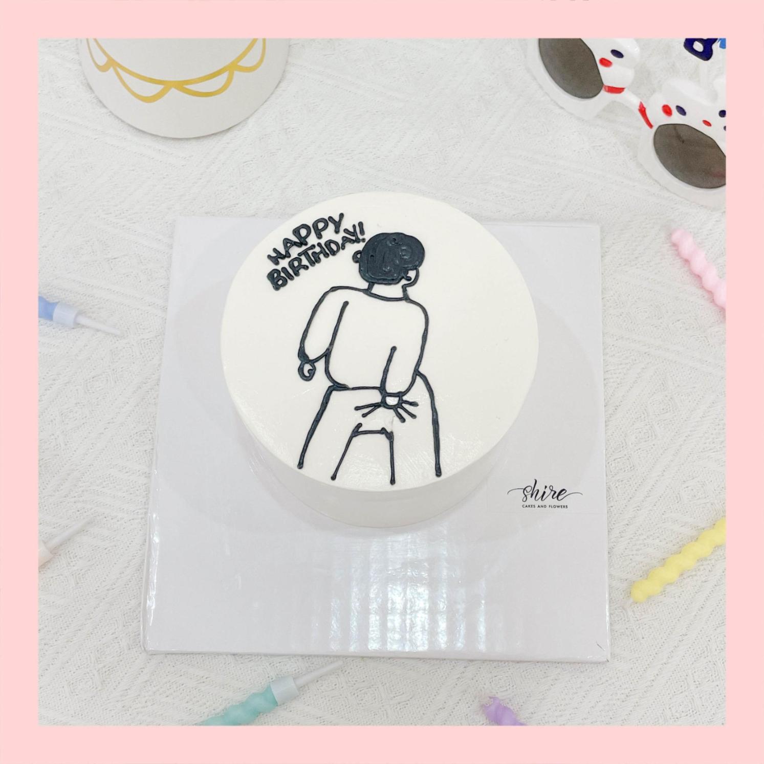 Bánh mini vẽ người - Bánh kem bơ mini 10-12cm