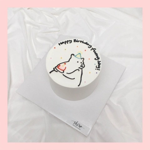 Bánh mini vẽ hình funny bựa - Bánh kem bơ mini 10-12cm