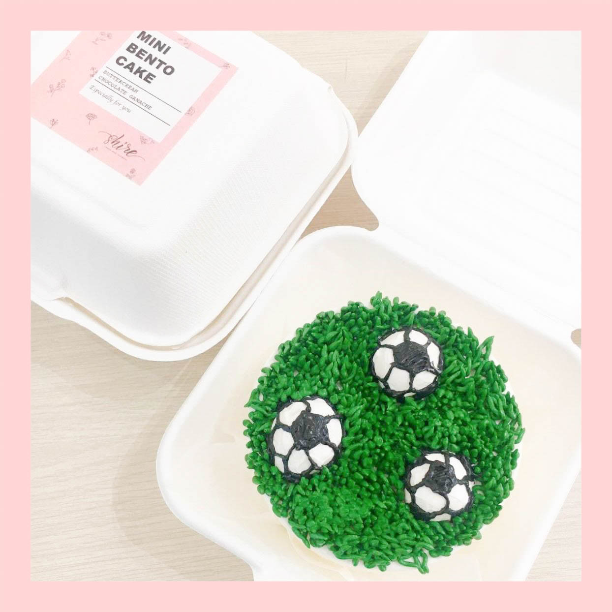 Mini Bento nhiều chủ đề - Bánh kem bơ mini hộp bã mía
