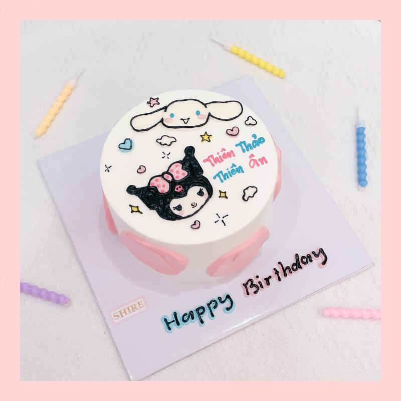 Bánh kem chủ đề nhân vật hoạt hình Sanrio/Labubu/Capybara/Crybaby dễ thương - Bánh sinh nhật trẻ em