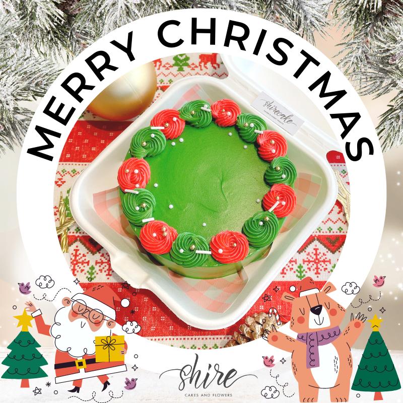 Mini Bento Giáng Sinh 2022 - Bánh kem bơ mini bento hộp bã mía