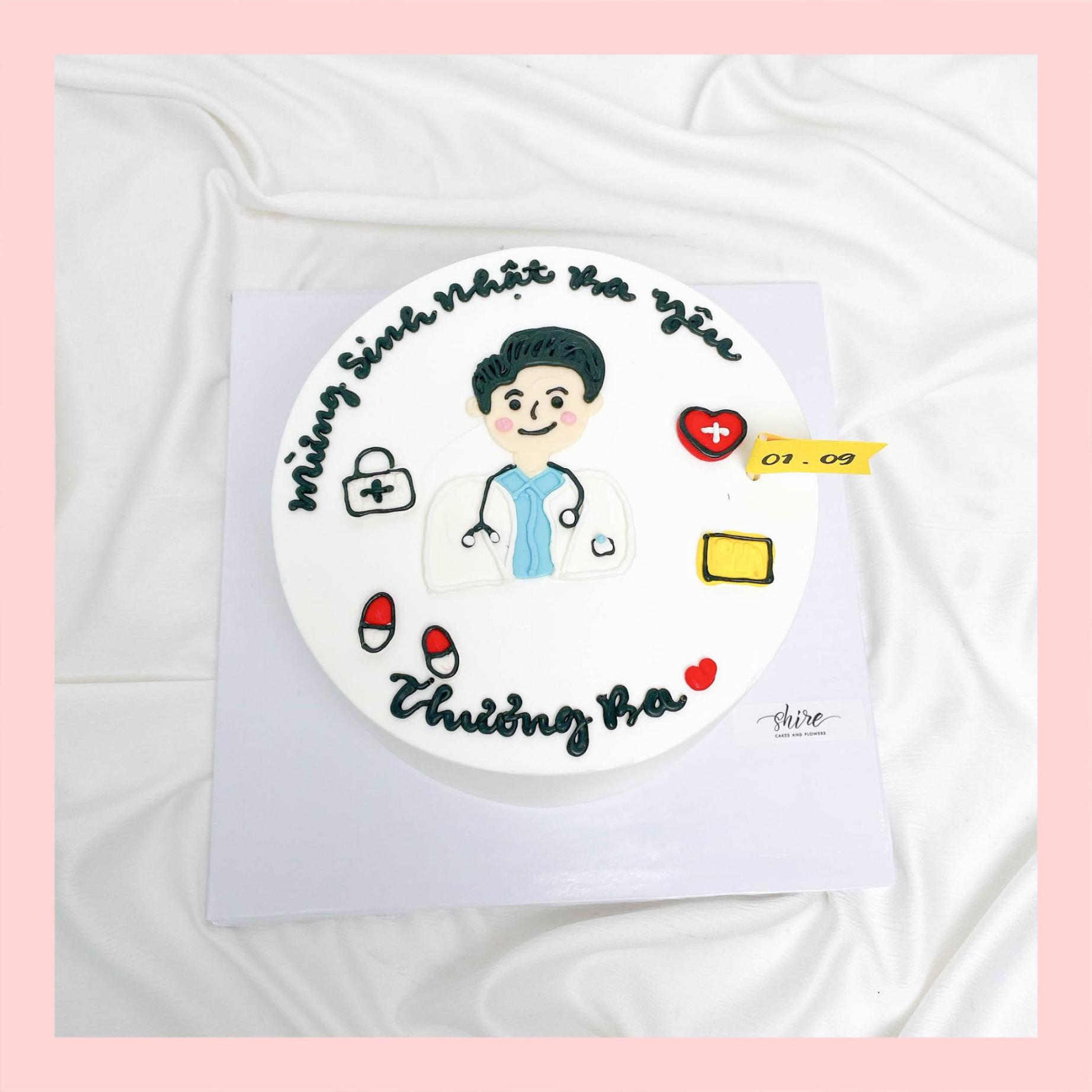 Bánh kem vẽ người nam - Bánh kem sinh nhật cho nam