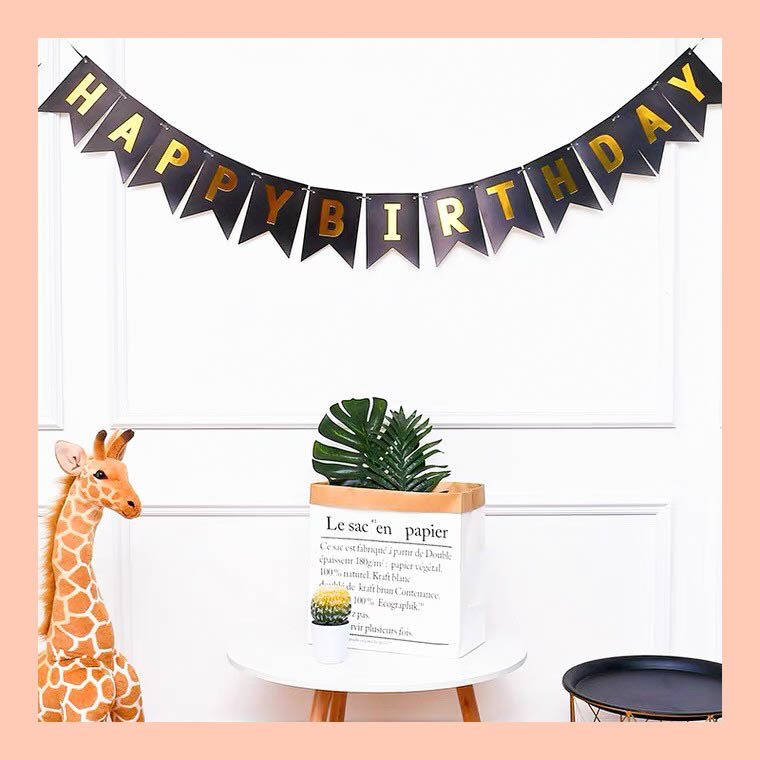 Dây Happy Birthday dạng cờ đuôi cá