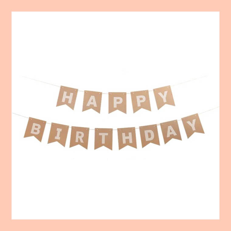 Dây Happy Birthday dạng cờ đuôi cá