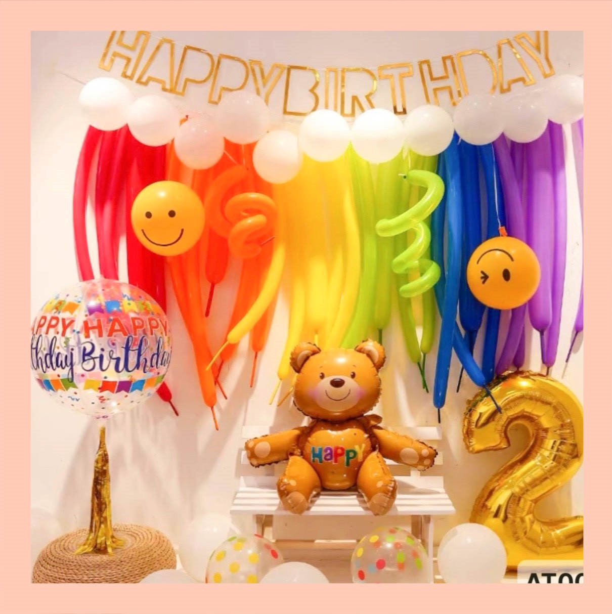 Set bong bóng trang trí tiệc - Phong cách Hàn Quốc