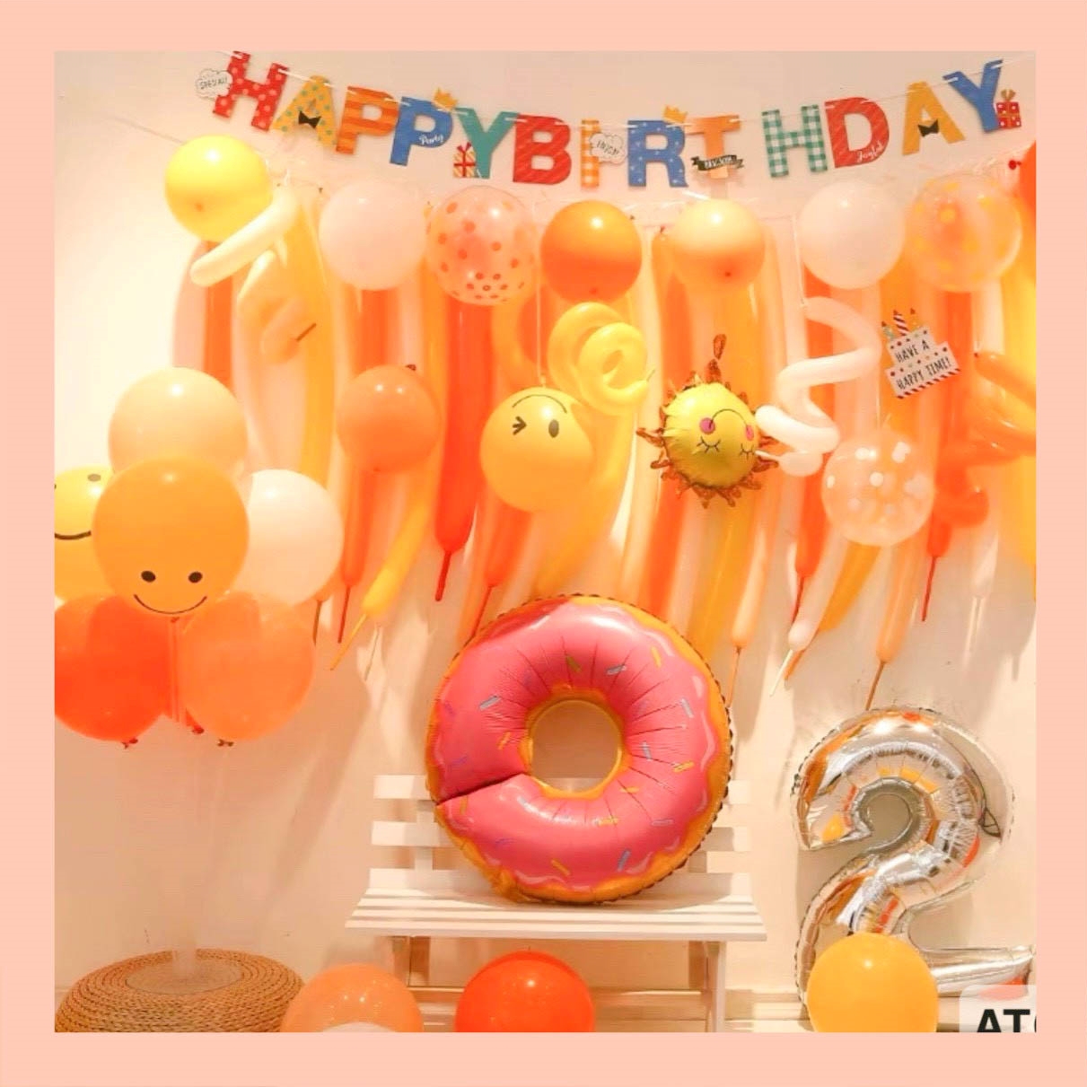 Set bong bóng trang trí tiệc - Phong cách Hàn Quốc