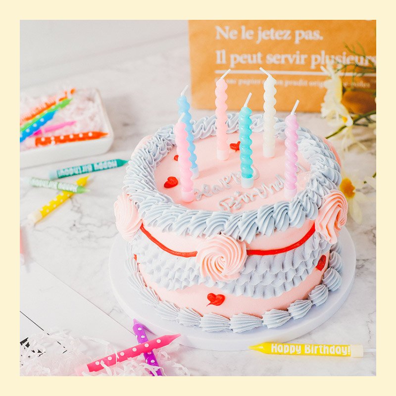 Nến xoắn Pastel Hàn Quốc cao cấp