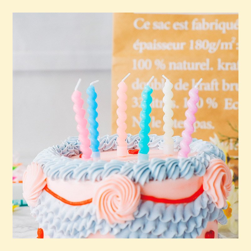 Nến xoắn Pastel Hàn Quốc cao cấp