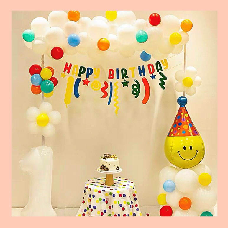 Dây Happy Birthday nỉ đủ màu