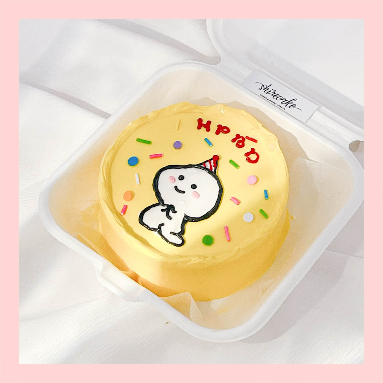 Mini Bento vẽ hình ngộ nghĩnh - Bánh kem bơ mini hộp bã mía