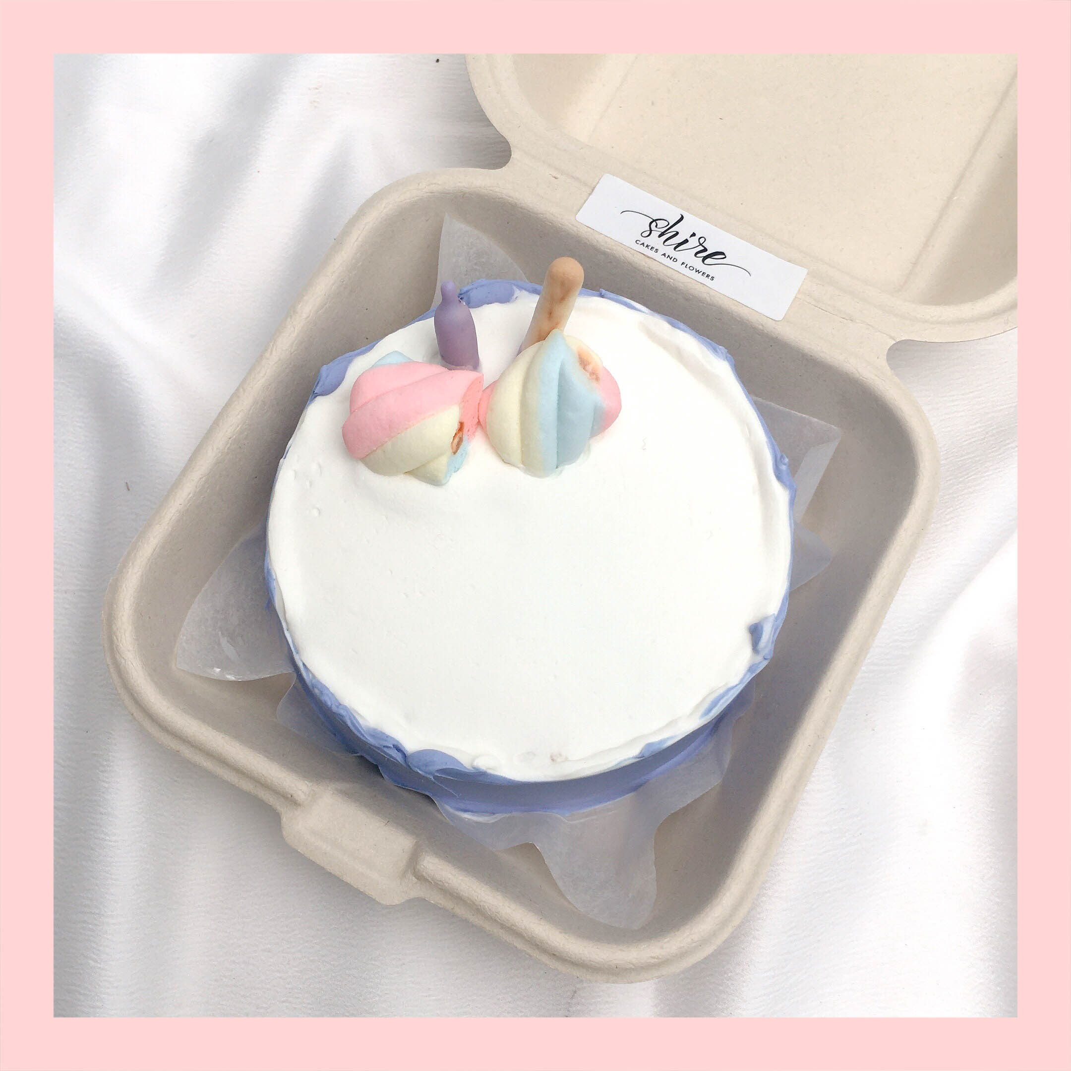 Mini Bento nhiều chủ đề - Bánh kem bơ mini hộp bã mía