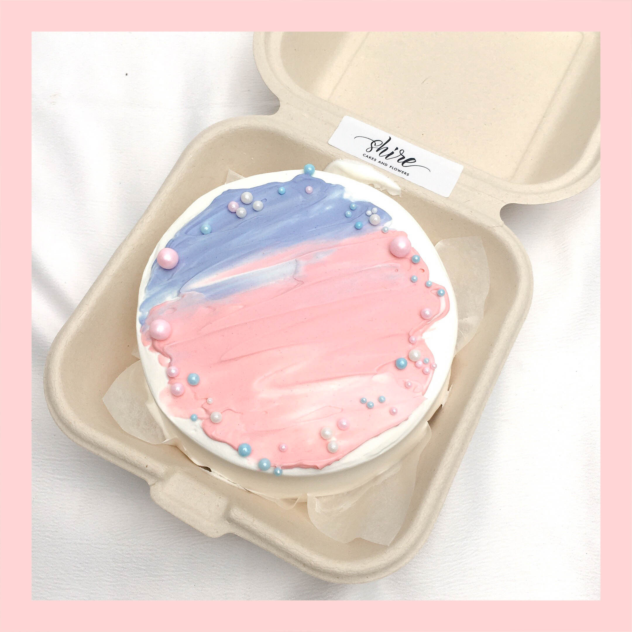 Mini Bento tone màu mix - Bánh kem bơ mini hộp bã mía