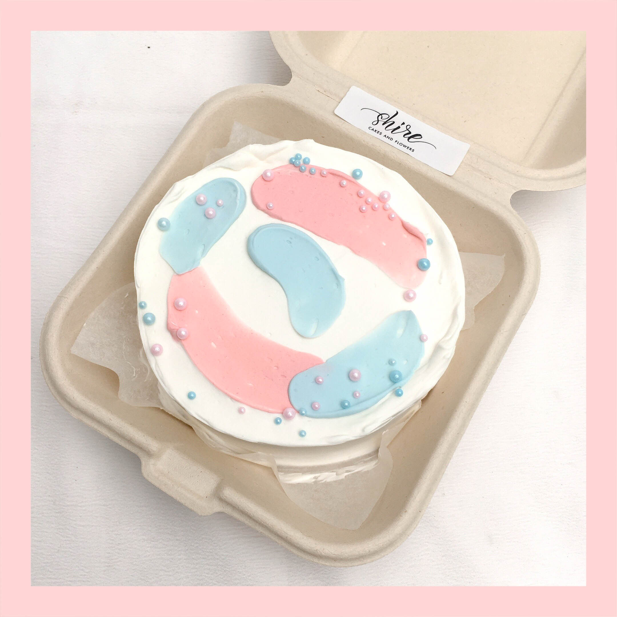 Mini Bento tone màu mix - Bánh kem bơ mini hộp bã mía