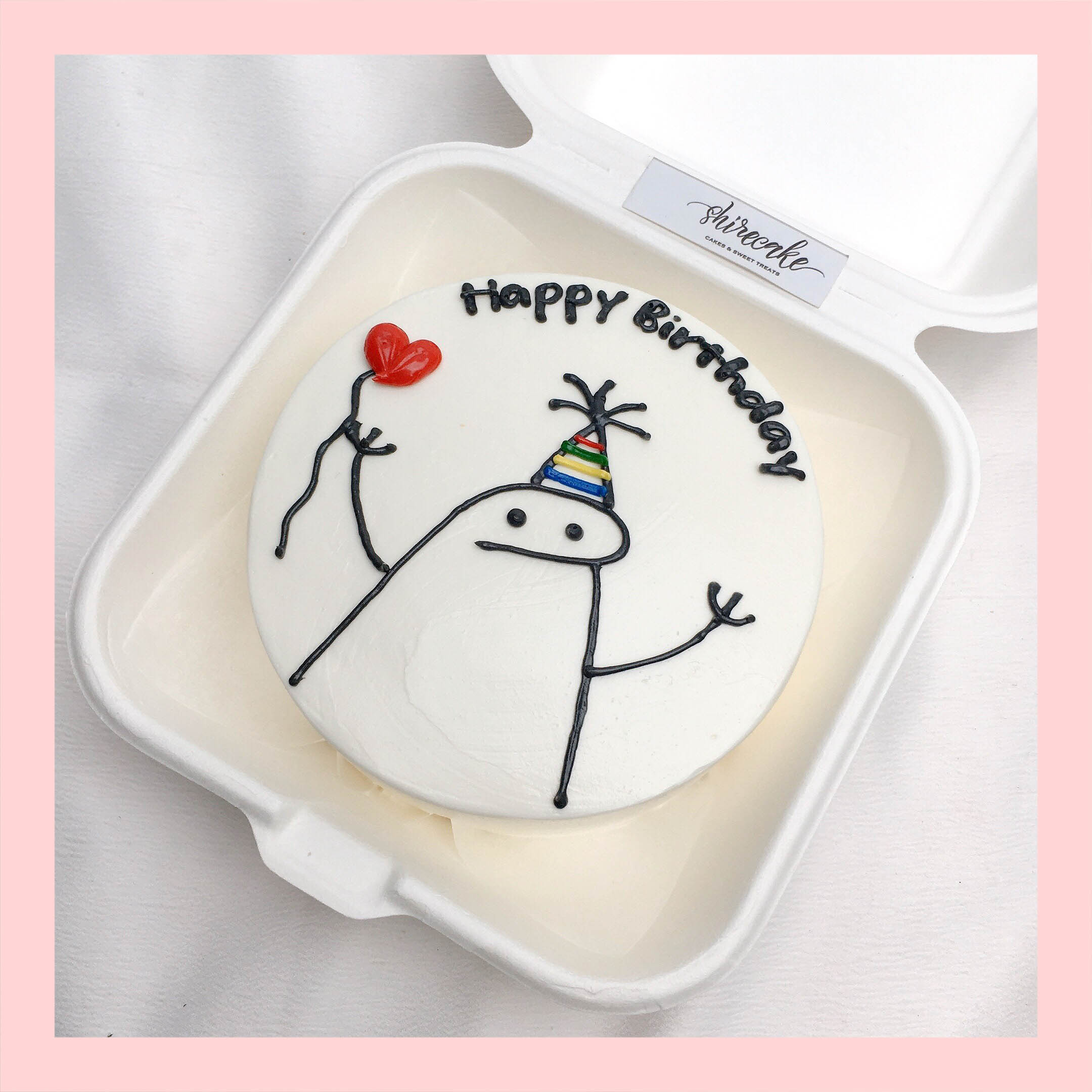 Mini Bento vẽ hình ngộ nghĩnh - Bánh kem bơ mini hộp bã mía