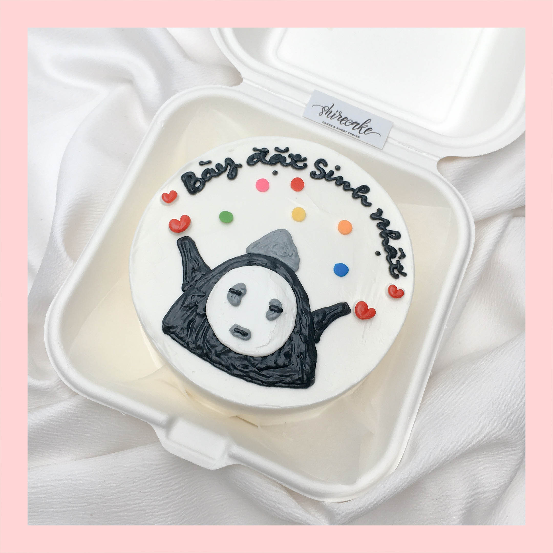 Mini Bento vẽ hình ngộ nghĩnh - Bánh kem bơ mini hộp bã mía