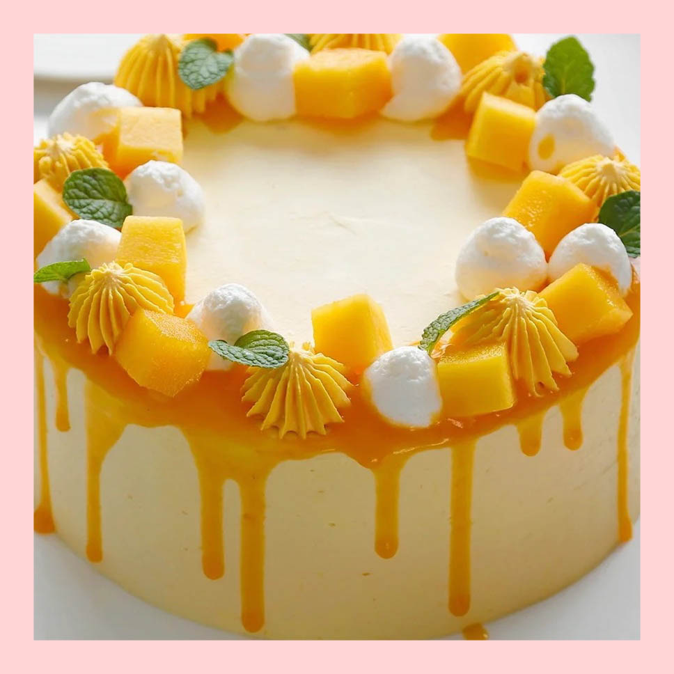 Mousse lạnh xoài - Bánh kem sinh nhật kiểu âu