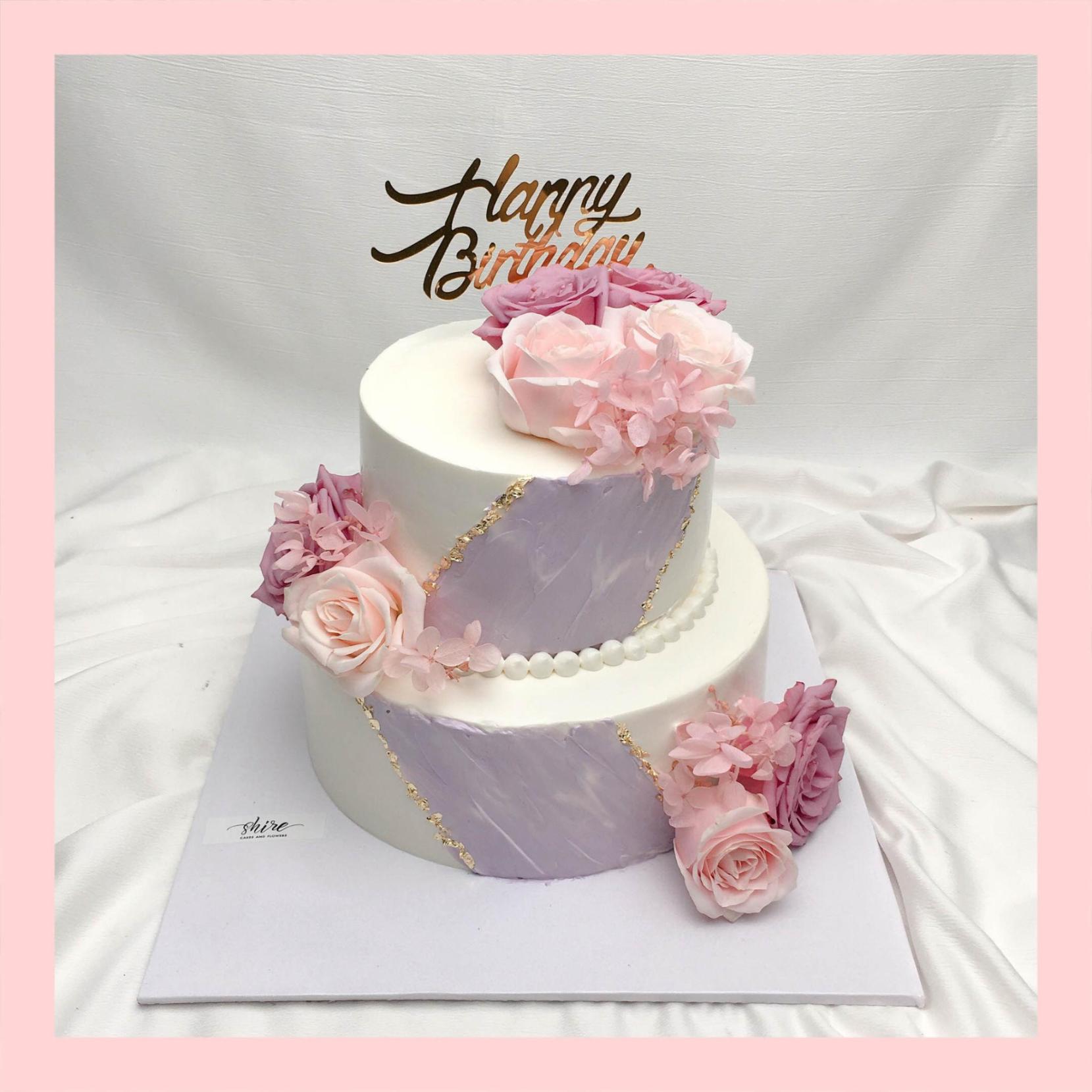 Bánh kem hai tầng cho nữ - Bánh kem sinh nhật cho nữ