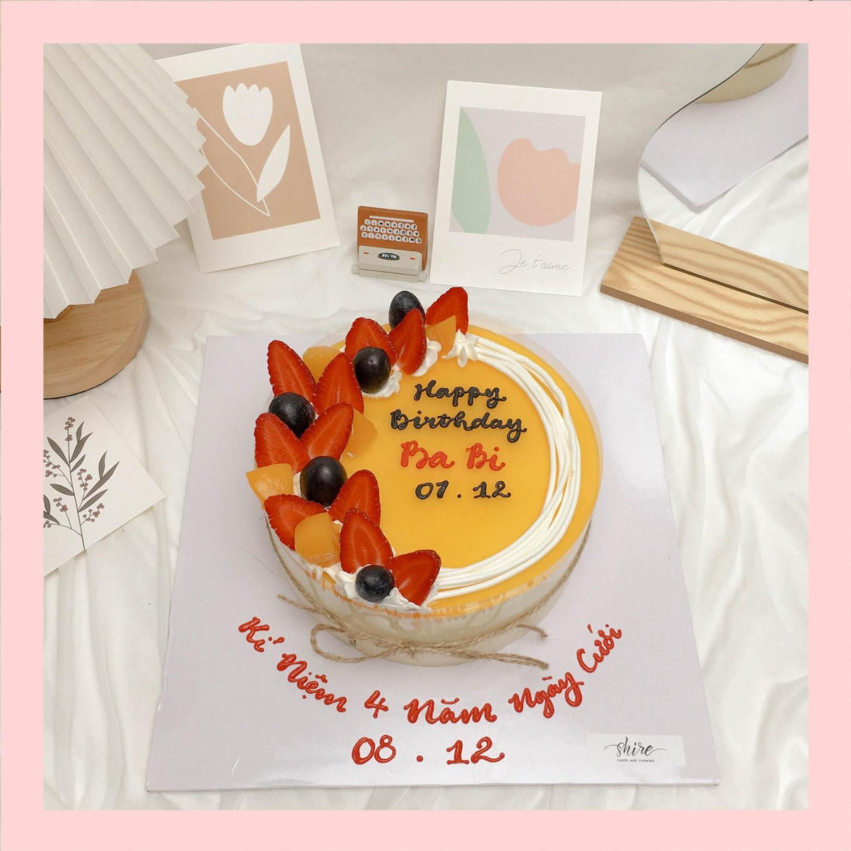 Mousse lạnh chanh dây - Bánh kem sinh nhật kiểu âu