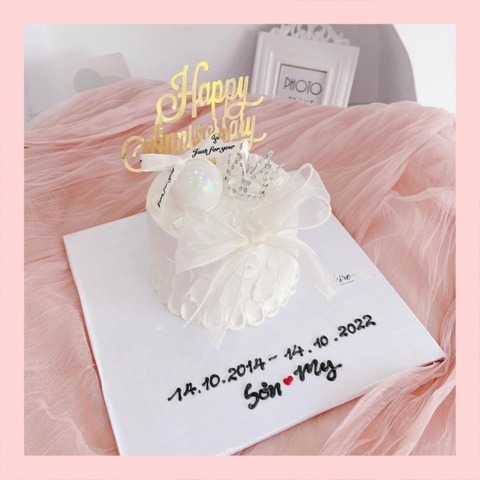 Bánh mini phụ kiện hiện đại - Bánh kem bơ mini 10-12cm