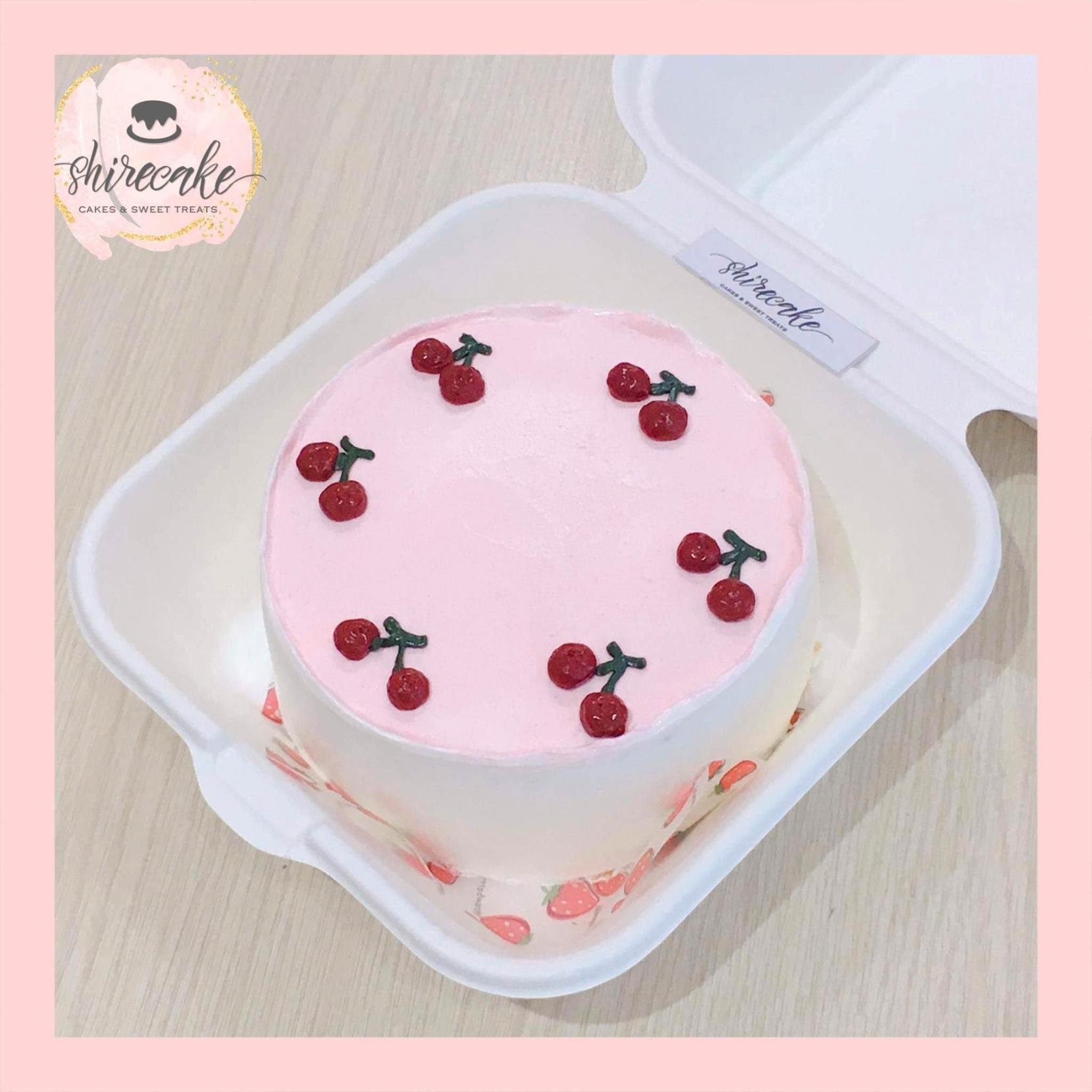 Mini Bento tone màu hồng - Bánh kem bơ mini hộp bã mía