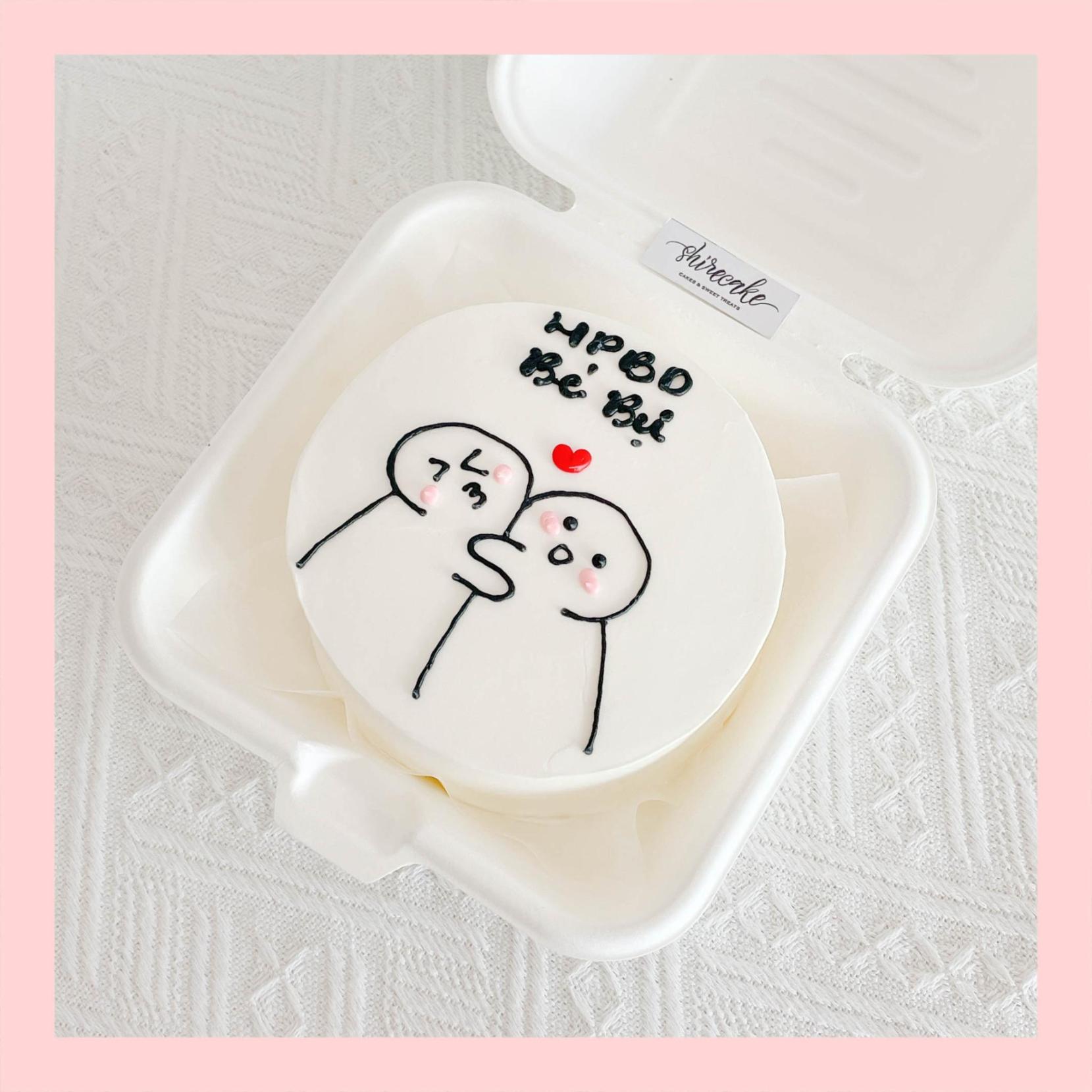 Mini Bento cặp đôi - Bánh kem bơ mini hộp bã mía