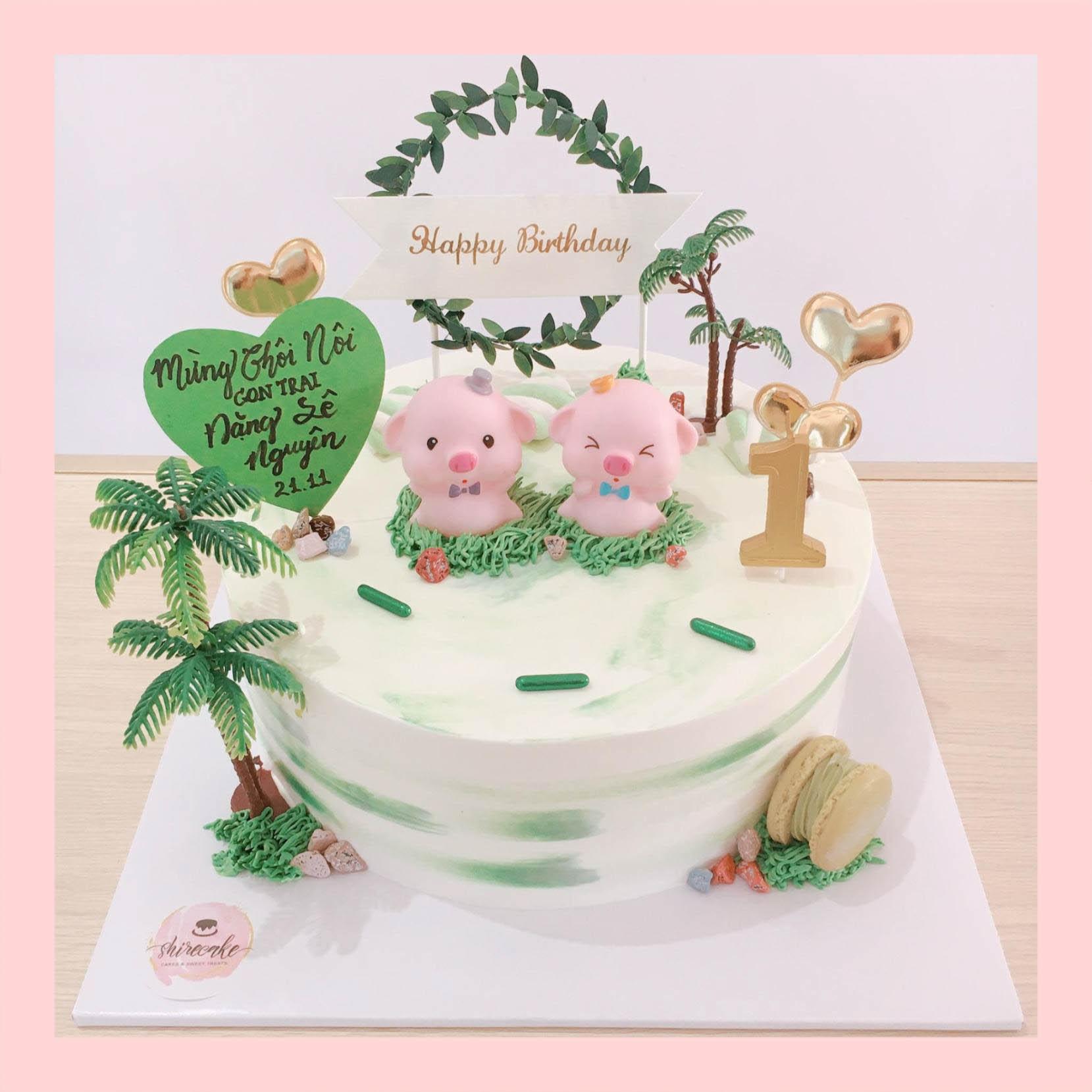 Bánh kem tuổi hợi/con heo - Bánh sinh nhật trẻ em