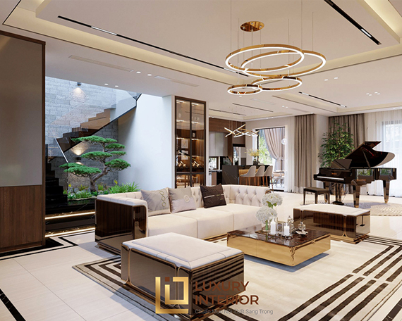 Thiết kế nội thất nhà lô phố hiện đại kết hợp Luxury tại Vinhomes Riverside